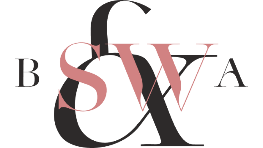 Stylized logo featuring the letters BSWA.